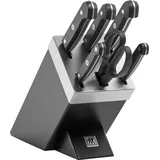 Zwilling Gourmet Messerblock, 7-teilig, Messer und Schere aus rostfreiem Spezialstahl/Kunststoff-Griff, Schwarz