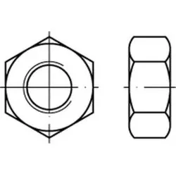 Sechskantmutter DIN 934 M 16 x 2 Titanlegierung blank