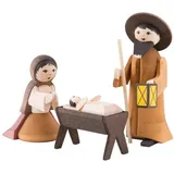 Ulmik Heilige Familie 3-teilig gebeizt - 7 cm