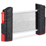 Relaxdays 2 x Tischtennisnetz, ausziehbar Weiß,Rot,Schwarz