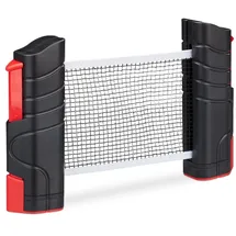 Relaxdays 2 x Tischtennisnetz, ausziehbar Weiß,Rot,Schwarz