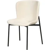 Livetastic Stuhl, Schwarz, Beige, Metall, Textil, Rundrohr, 52x79x49 cm, Esszimmer, Stühle, Esszimmerstühle, Vierfußstühle