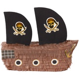 Alsino Pinata Party Deko Piratenschiff für JGA - Geburtstag Hochzeit Feier Seefest befüllbar mit Süßigkeiten