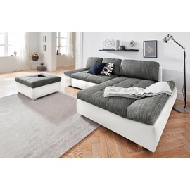 sit&more Ecksofa »Bergamo L-Form«, wahlweise mit Bettfunktion, Bettkasten und Armteilfunktion grau