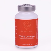 Q10 & Omega 3 Kapseln | 100mg Coenzym Q10 Kombiniert mit 225mg Omega 3 Fettsäuren | Glutenfrei, Vegan und in Deutschland produziert | 60 Kapseln