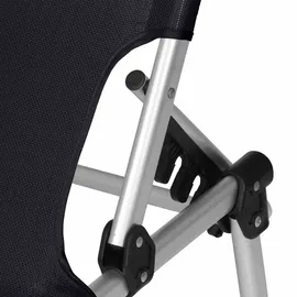 Siena Garden Dreibeinliege XXL 209 x 69,5 x 86 cm schwarz klappbar