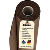 AROBA 2X Airlaid Tischdeckenrollen (Braun, 0,8 m x 24 m) - Stoffähnliche Tischdecke- Hochwertige Tischtuchrolle für Hotel Catering Geburtstag Restaurants Kommunion Taufe