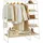 VASAGLE Garderobenständer 45 x 120 x 160 cm Eichenfarben-Mattweiß