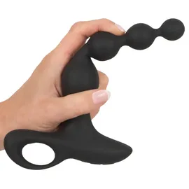 Black Velvets Analvibrator „Vibrating Anal Beads“ im Kugel-Design, 10 Vibrationsmodi, schwarz