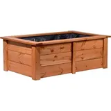 Famanu Teichbecken rechteckig - 120 x 72 x 42 cm - Holz