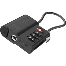FIXED Vorhängeschloss mit GPS Tracker Fixed Tag Lock für Find My, Bluetooth 5.2, Schwarz
