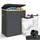 VOUNOT Wäschekorb mit Deckel 145L, Faltbarer Wäschesammler 2 Fächer & Herausnehmbar Wäschesäcke, Laundry Baskets Wäschebox Schmal, Grau