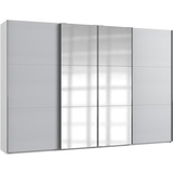 WIMEX Schwebetürenschrank »Level by fresh to go«, mit Synchronöffnung Weiß, Hellgrau, - 350x236x65 cm