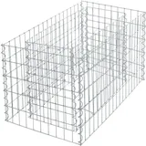 Estexo Gabionenhochbeet Hochbeet Gabione 90x50x50 cm Pflanzkorb Drahtgitter Steinkorb