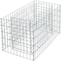 Estexo Gabionenhochbeet Hochbeet Gabione 90x50x50 cm Pflanzkorb Drahtgitter Steinkorb