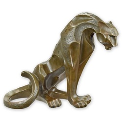 Casa Padrino Luxus Bronze Skulptur Jaguar Modernismus 37 x 28,9 cm - Moderne Skulptur Art Deco
