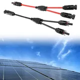 Solarkabel Y Verteiler, Y Stecker Solar, Solarpanel Kabel, Y Stecker Fotovoltaik Kabel, für Parallel Photovoltaik Anschluss, Solarpanel Kabelstecker, Photovoltaik Steckverbinder