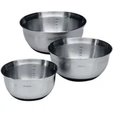 Brabantia 363900 Rührschüssel Paket (1,0 & 1,6 & 3,0 L), Silber