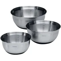 Brabantia 363900 Rührschüssel Paket (1,0 & 1,6 & 3,0 L), Silber