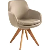 Musterring Esszimmerstuhl Tavia (Set, 2 St), Stativgestell Eiche Bianco, Drehfunktion optional, diverse Farben beige