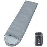 KingCamp Oasis 250 Kinder Decken Schlafsack Sommer Camping 1,40 m Lang & Breit Variante: Mid Grey - Zipper L