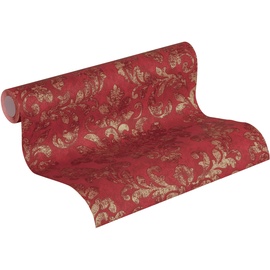 A.S. Création AS Creation Neue Bude 2.0 ED II Vliestapete Damask (Rot/Gold, Ornament, 10,05 x 0,53 m)