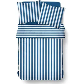 Today Baumwolle Gestreift Blau 240 x 220 cm + 63 x 63 cm