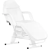 Activeshop Kosmetikliege Massageliege Massagetisch Massagestuhl 202 Weiss bis 180 kg belastbar Premium-PU-Leder mit Aufbewahrungsladen 180 x 63 x 74 cm (L x W x H)