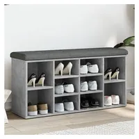 VidaXL Schuhbank Betongrau 102x32x50 cm Holzwerkstoff