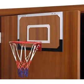 Goplus Basketballkorb, mit Ring und Netz, Basketballboard, Basketballbrett, Basketballring an der Tür