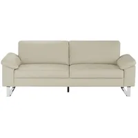 Max Schelling Ledersofa mit Kufengestell Maximum , creme , Maße (cm): B: 224 H: 89 T: 97.0