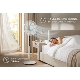 Fakir VC 80 DC 17 cm Standventilator Weiß