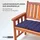 Homescapes Bankauflage 143 x 48 x 5 cm blau 3 St.