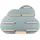 BOARTI Kinderregal Wolke Holz grau