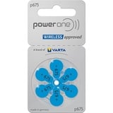 60x Powerone p675 Blau Hörgerätebatterien