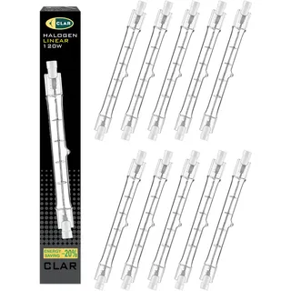 CLAR - Halogenlampe 120 W 118 mm für Salzlampe, R7S, Halogenlampe (Packung mit 10 Stück)