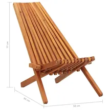 vidaXL Gartenstuhl 61,3 x 123,2 x 24,2 cm braun 2 St.