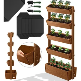 Kesser Blumentreppe mit 5 Etagen 81 x 52 x 180 cm Braun