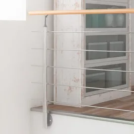 DOLLE Geländer-Set 150 cm Aluminium/Edelstahl/Holz
