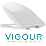 Vigour WC-Sitz clivia Edelstahl Scharnier abnehmbar m. Absenkautom. weiss CLSIAS