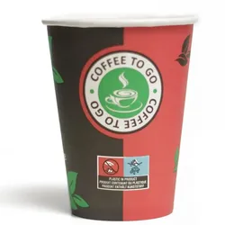 Commerline 12oz/300ml Ø90mm Kaffeebecher to Go 200 Stück Pappbecher