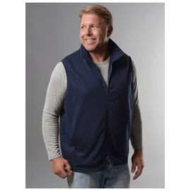 TRIGEMA Steppweste TRIGEMA "TRIGEMA Weste aus bequemem Sweat-Material", Herren, Gr. M, blau (navy), 70% Baumwolle, 30% Polyester, Westen Steppweste