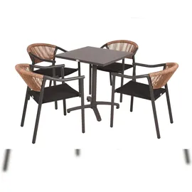 deluke Bistro-Set 5-tlg. Braun