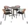 deluke Bistro-Set 5-tlg. Braun