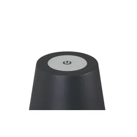 Briloner - LED Tischlampe kabellos Touch, höhenverstellbar, Nachttischlampe, Leselampe, Campinglampe, Tischleuchte, Akku Lampe, Outdoor Lampe, 36x10,5 cm, Anthrazit
