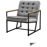 KAWOLA Sessel ARLY Polstersessel Bezug Velvet grau