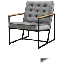 KAWOLA Sessel ARLY Polstersessel Bezug Velvet grau