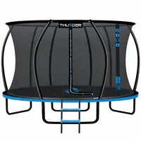 Thunder Gartentrampolin Ultra 427 cm inkl. Sicherheitsnetz Blau