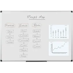 Bi-Office Maya Magnetisch Whiteboard, 240x120cm, Lackierte Stahloberfläche