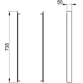 Keuco Seitenelement 14394000001 50 x 73,5 x 3 mm